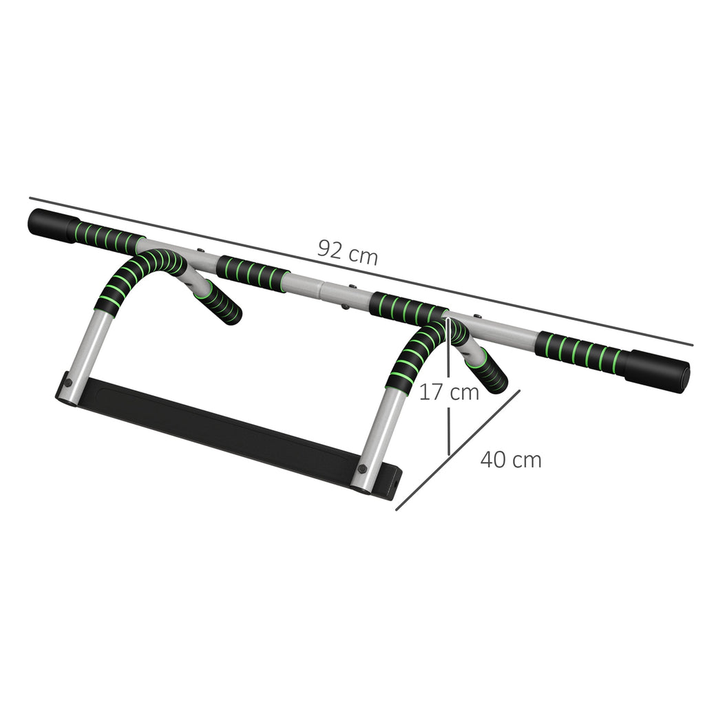 Pull-Up Bar for Doorway, Home Fitness Door Horizontal Bar Push up Bar for Indoor Gym Upper Body Workout, Green-2